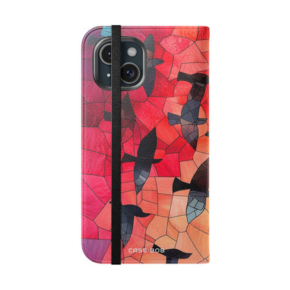 Stained Glass Birds - iPhone 15 Case - Wallet
