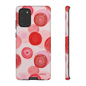 Crimson Circle Minimalism - Protective Phone Case