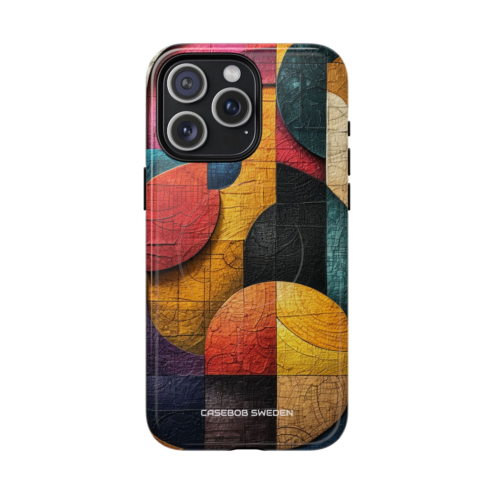 Vibrant Geometric Art - Tough + MagSafe® iPhone 15 Phone Case