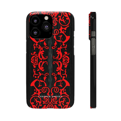 Gothic Crimson Symmetry iPhone 13 - Slim Phone Case