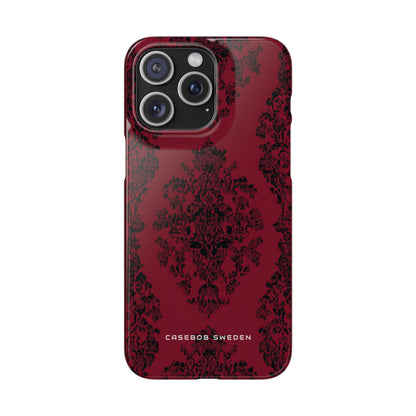 Gothic Crimson Elegance iPhone 15 - Slim Phone Case