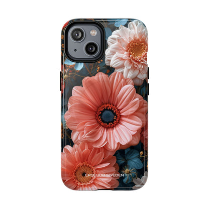 Coral Teal Blooms - Tough + MagSafe® iPhone 14 Phone Case