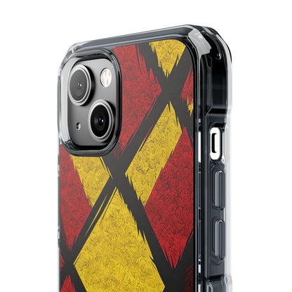 Cracked Diamond Grid iPhone 14 Case - Impact