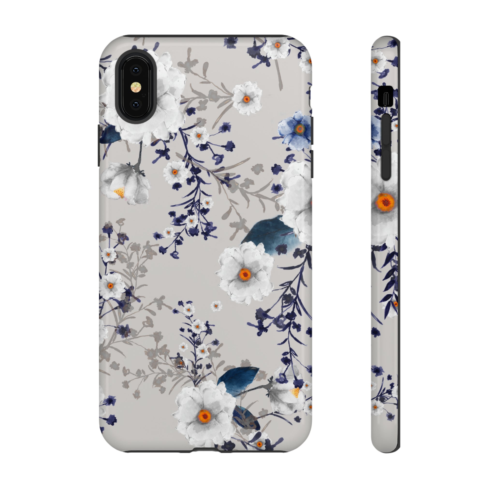 Watercolor Blue Summerflowers - Protective Phone Case