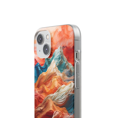 Fabric Peaks Cream iPhone 14 Case - Soft