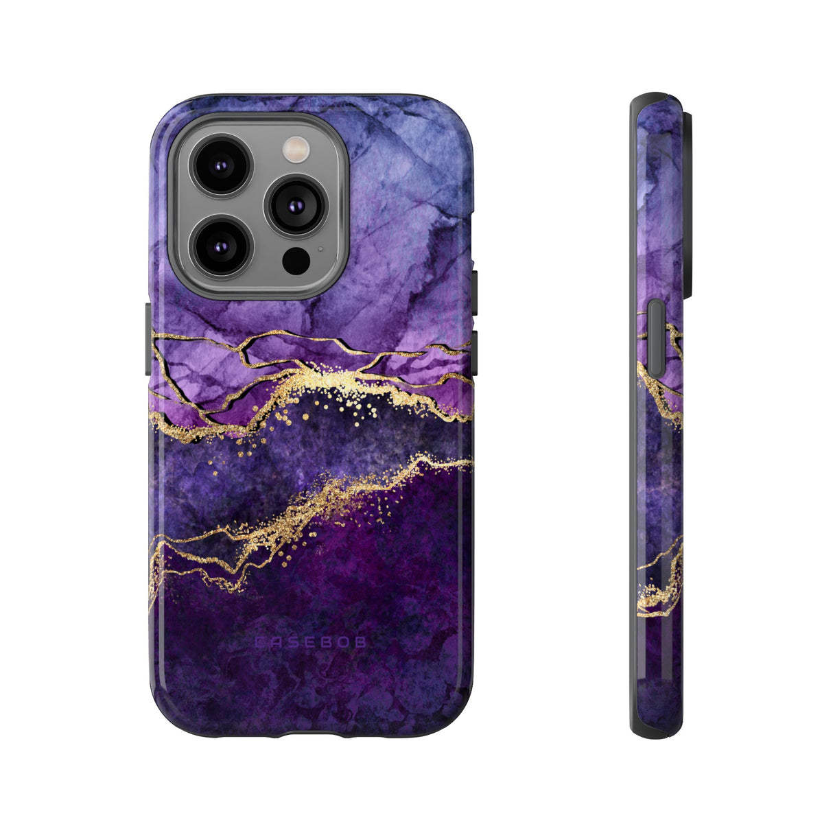 Purple Blue Marble - Protective Phone Case