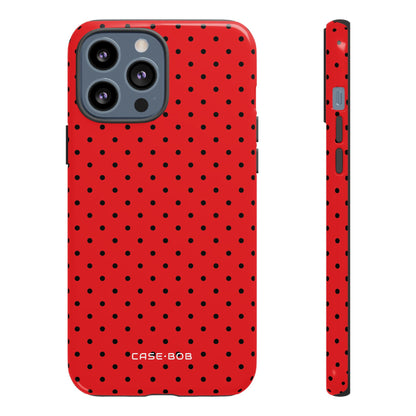 Crimson Dot Matrix iPhone 13 Pro Max Case - Tough