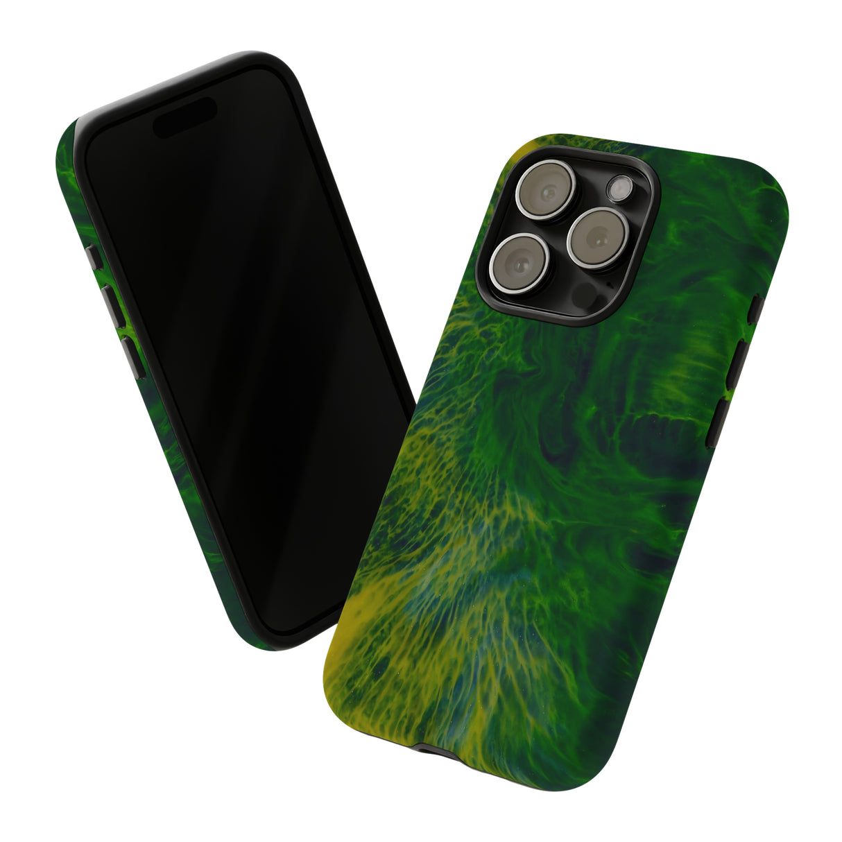 Dark Green Ink Art - Protective Phone Case