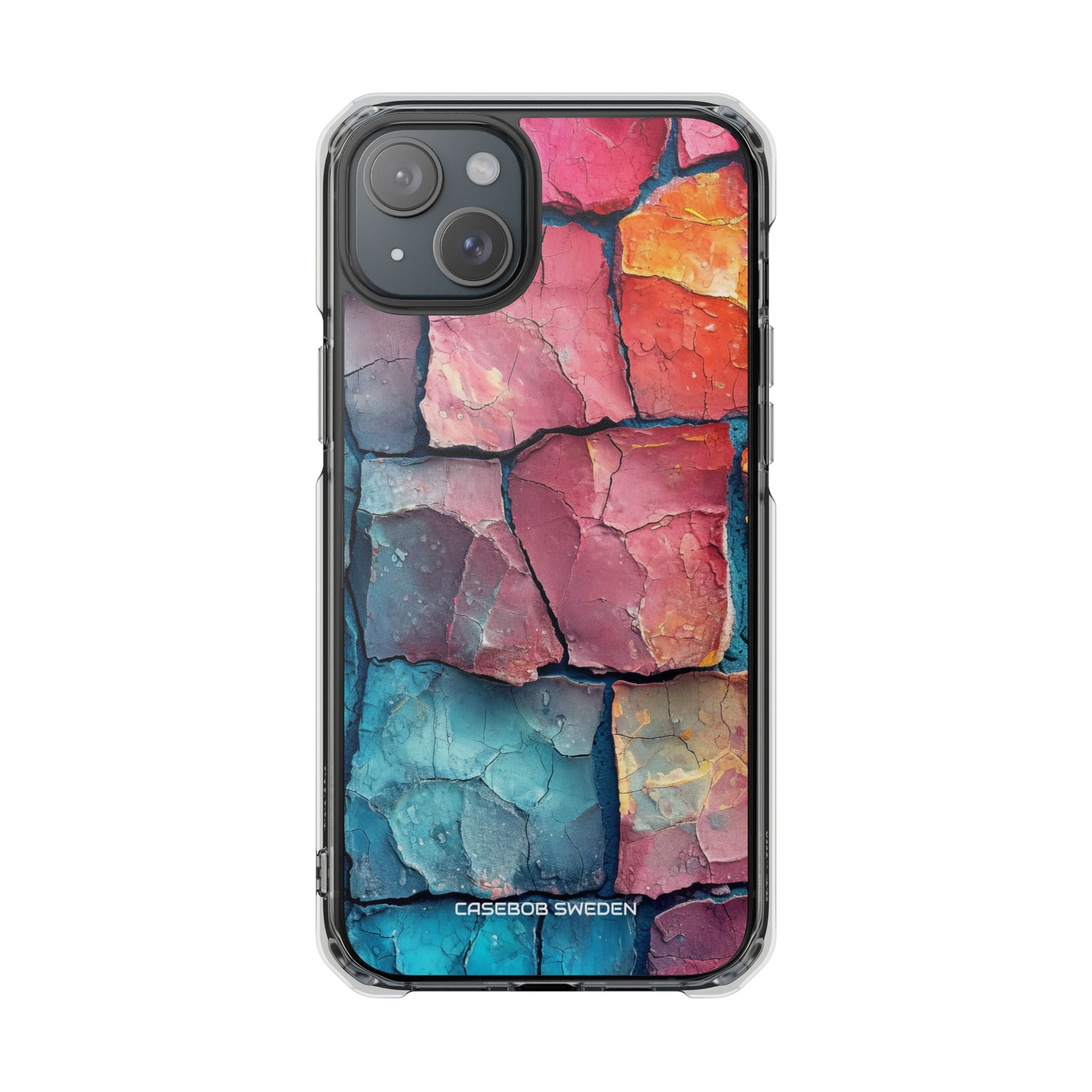 Cracked Earth Mosaic - Clear Impact iPhone 15 Phone Case