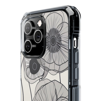 Modern Minimalist Flowers iPhone 14 - Clear Impact Phone Case