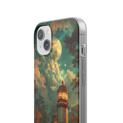 Vintage Moonlit Diner Fantasy iPhone 14 - Flexi Phone Case