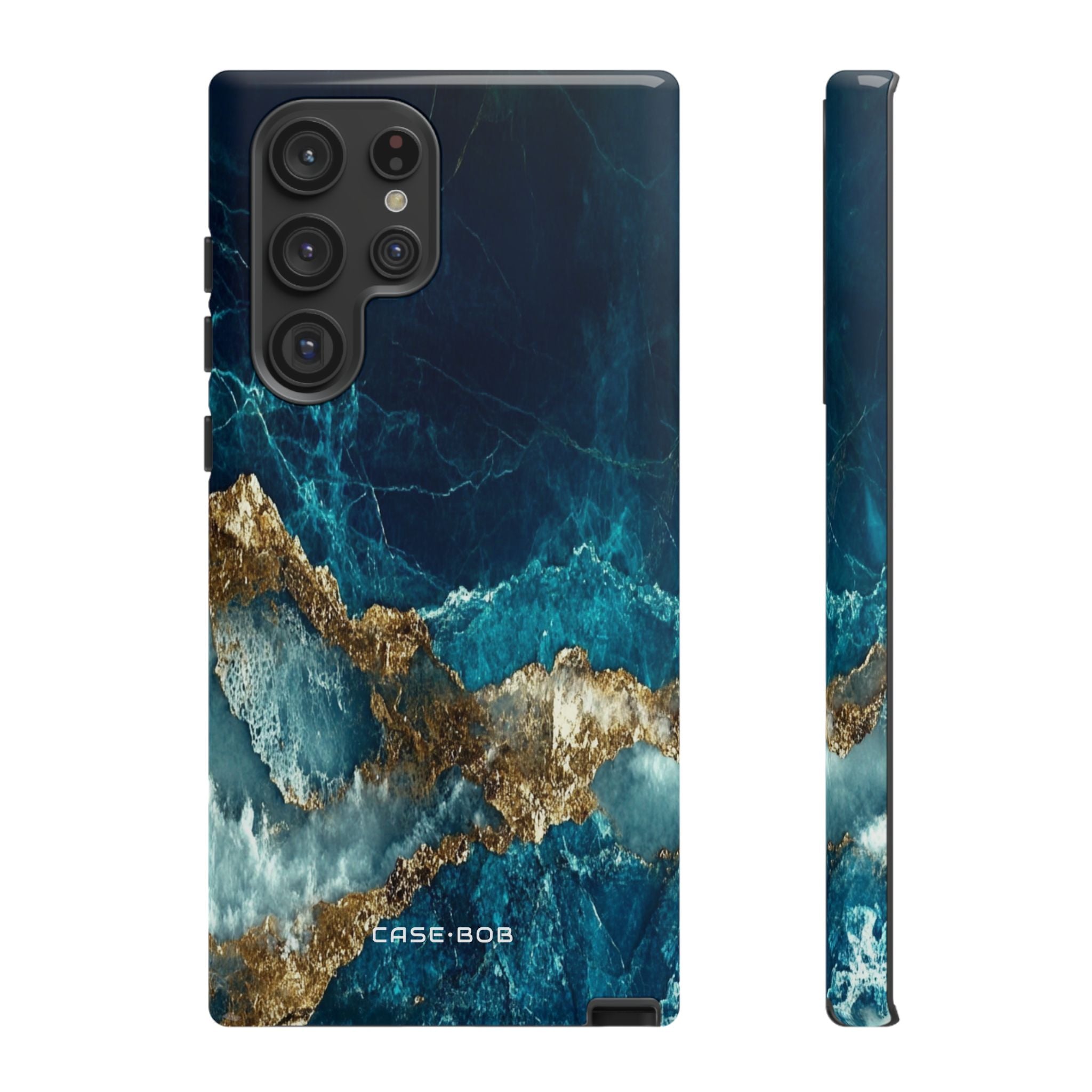 Jagged Gold Split Samsung S22 Ultra Case - Tough