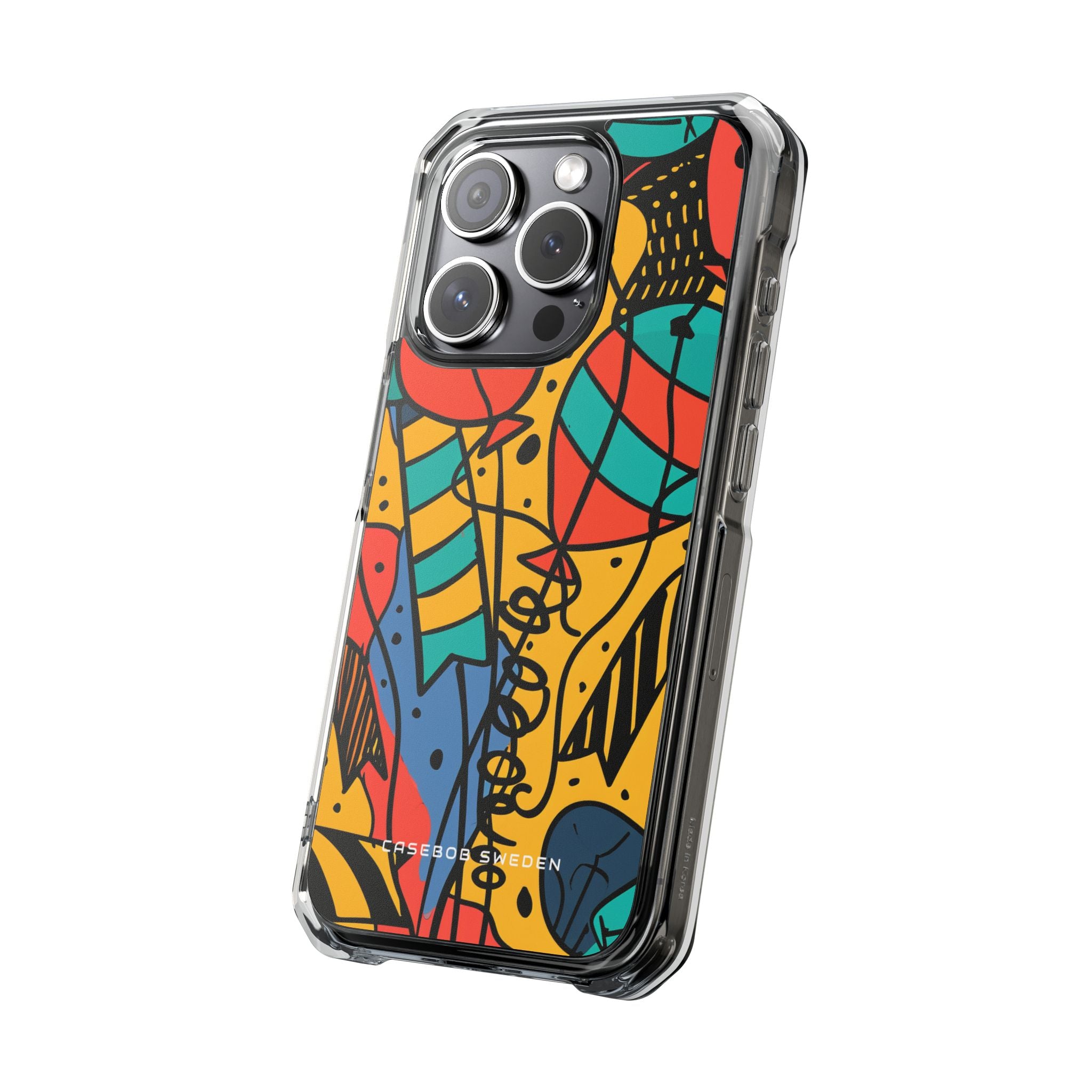 Playful Lines in Motion iPhone 15 - Clear Impact Phone Case