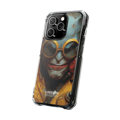 Steampunk Masked Adventurer iPhone 14 - Impact Clear+