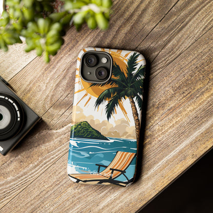 Sunny Palm Breeze iPhone 15 Case - Tough