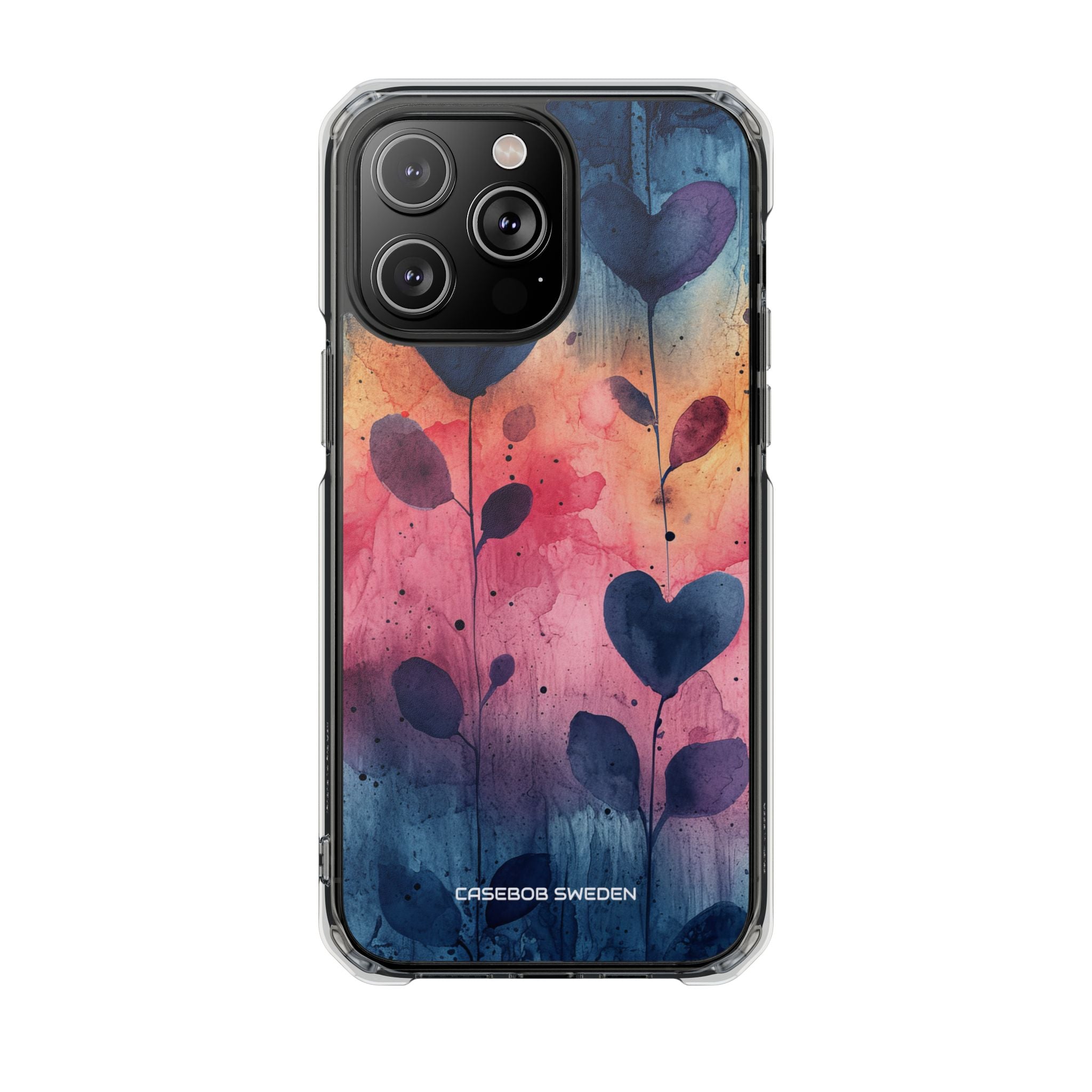 Watercolor Heart Art - Clear Impact iPhone 14 Phone Case