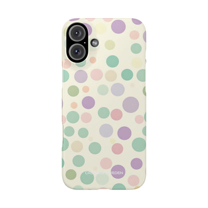 Playful Pastel Polka Dots - Slim iPhone 16 Phone Case