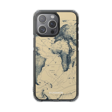 Vintage World Map - Phone Case for iPhone (Clear Impact - Magnetic)