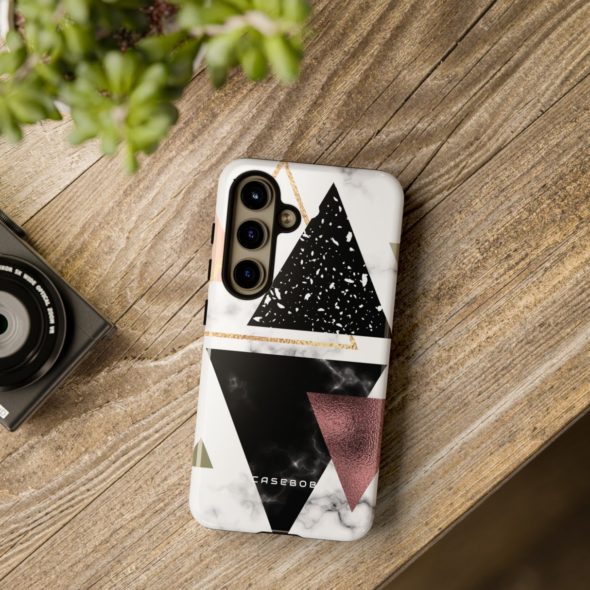 Rose Gold Triangles - Protective Phone Case