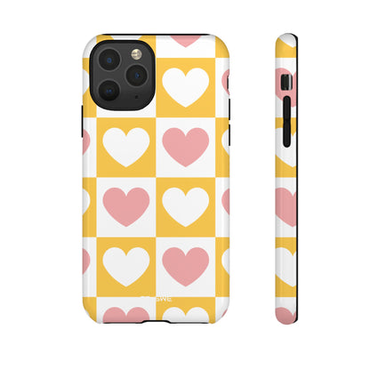 Heart Grid Harmony - iPhone Case