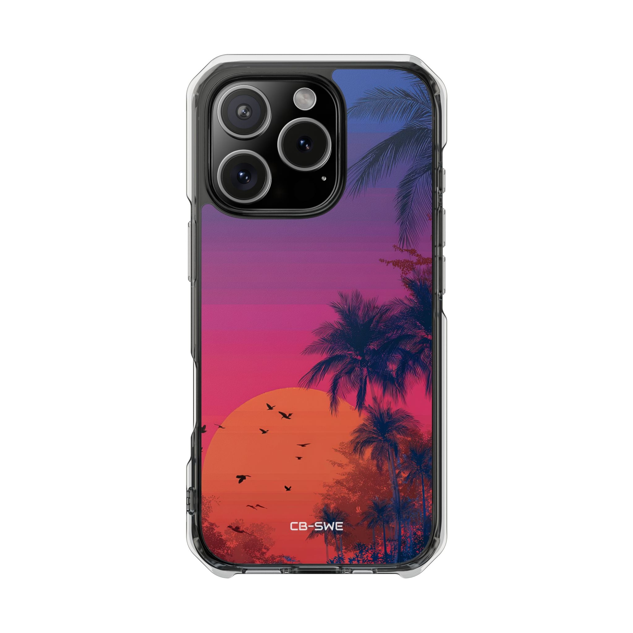 Tropical Sunset Silhouettes iPhone Case - Impact