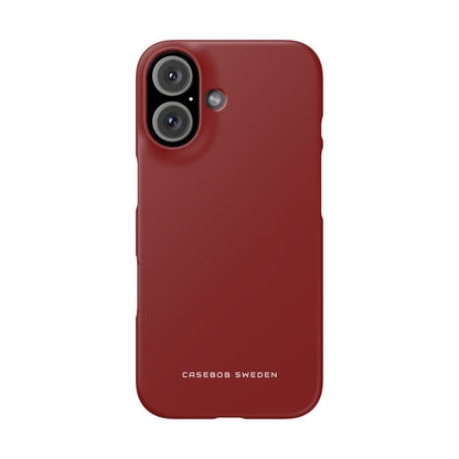 Dark Red iPhone 16 - Slim Phone Case