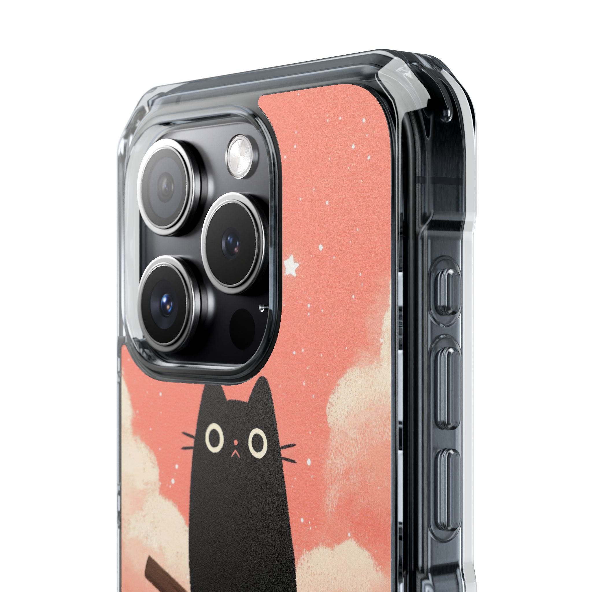 Cat Rides Broom iPhone Case - Impact