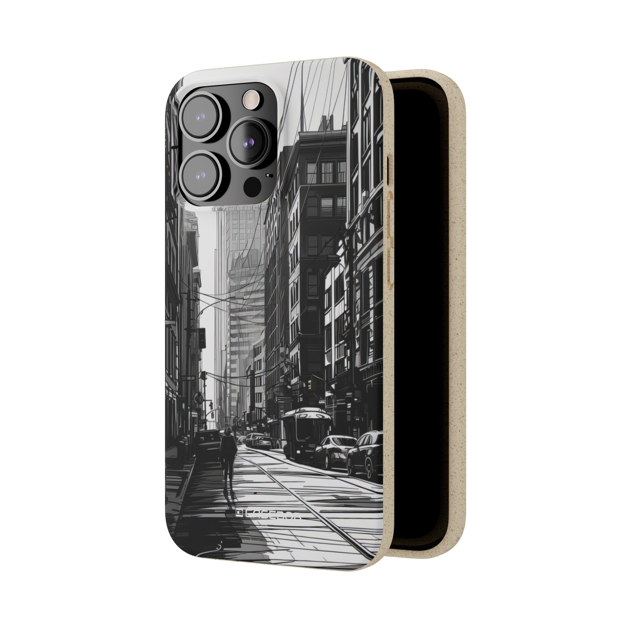 Noir Urban Serenity | Biodegradable Phone Case