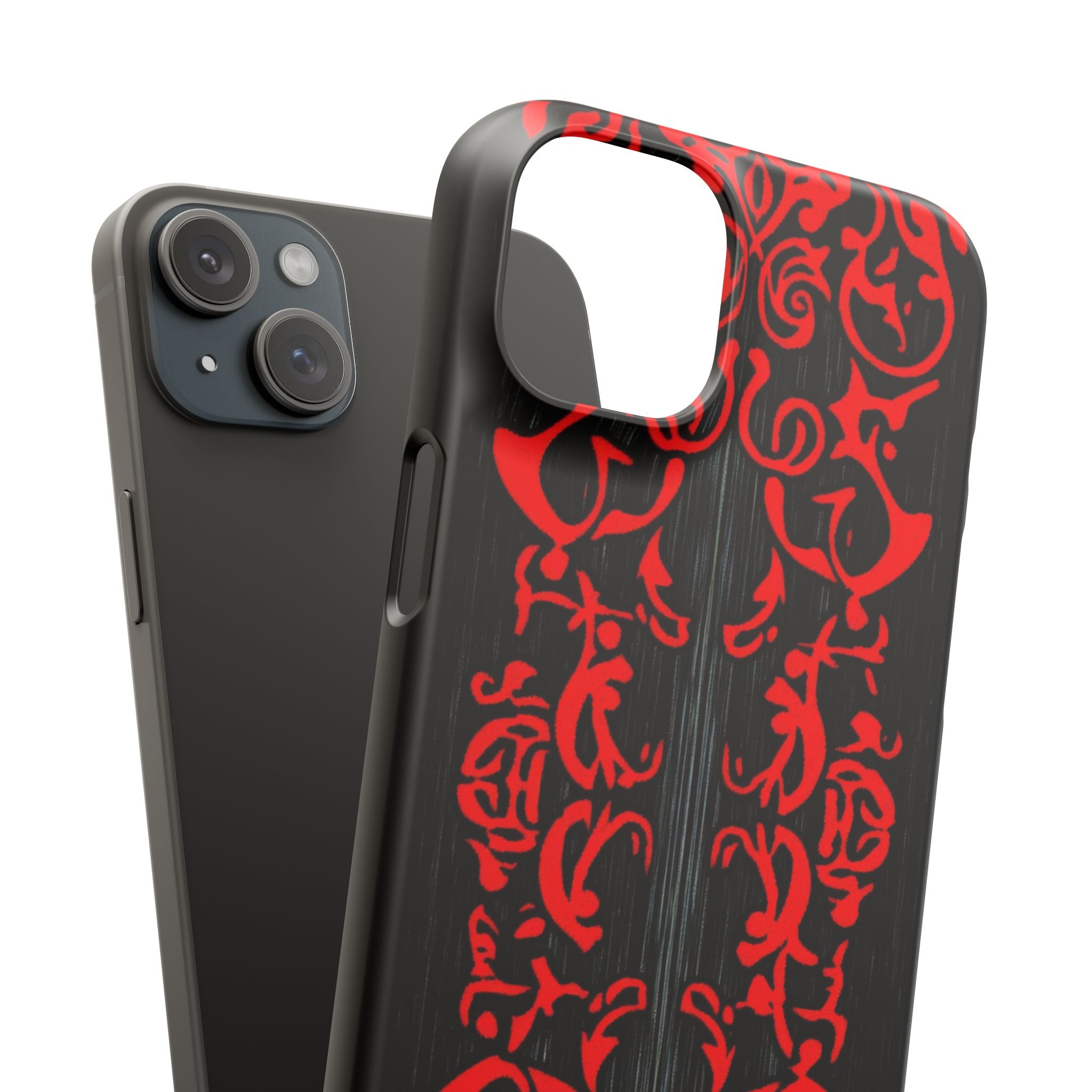 Gothic Crimson Symmetry iPhone 15 - Slim Phone Case