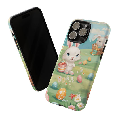 Bunnies Hunt Eggs - iPhone Case
