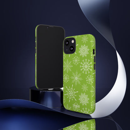 Snowflakes Dance Playfully - iPhone Case