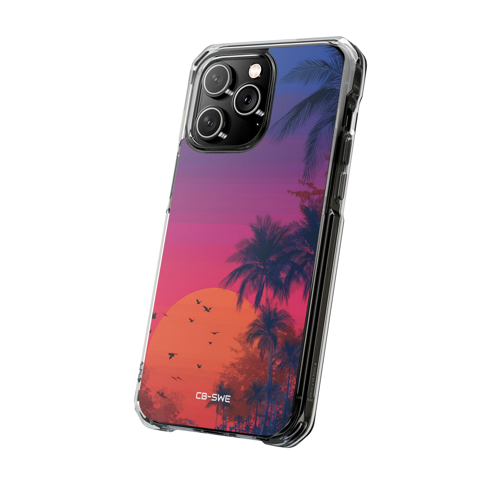 Tropical Sunset Silhouettes iPhone Case - Impact