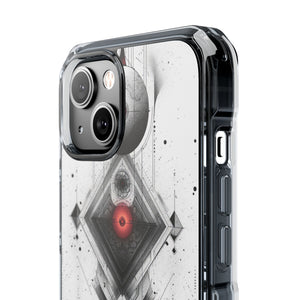 Red Geometry Harmony - Phone Case for iPhone (Clear Impact - Magnetic)