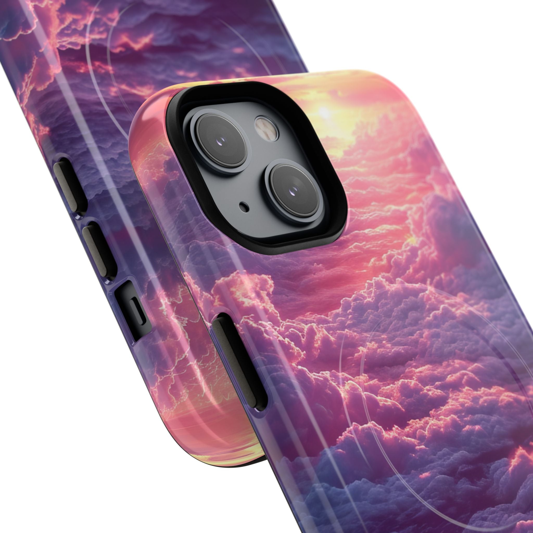 Pink Purple Clouds - Tough + MagSafe® iPhone 14 Phone Case