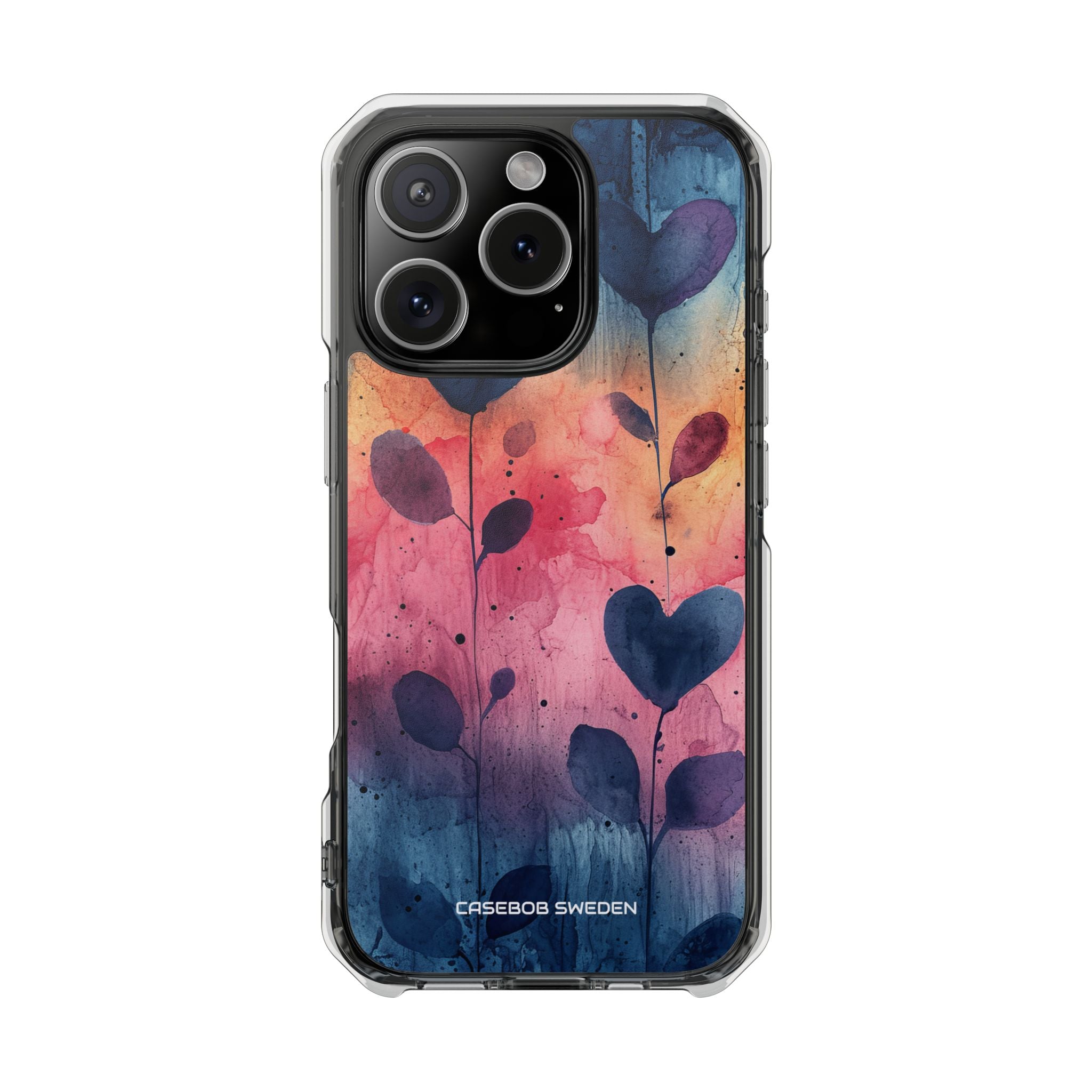 Watercolor Heart Art - Clear Impact iPhone 16 Phone Case