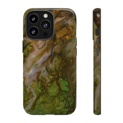 Smaragd Green Ink Art - Protective Phone Case