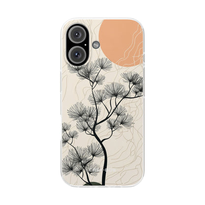 Spiky Tree Sunset iPhone 16 Case - Soft