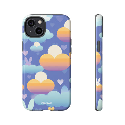 Bunnies Dance Among Clouds - iPhone Case