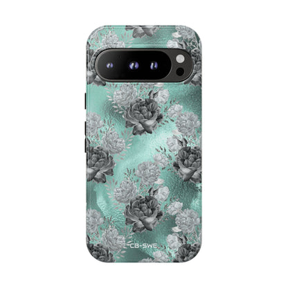 Teal Floral Elegance - Google Pixel Case