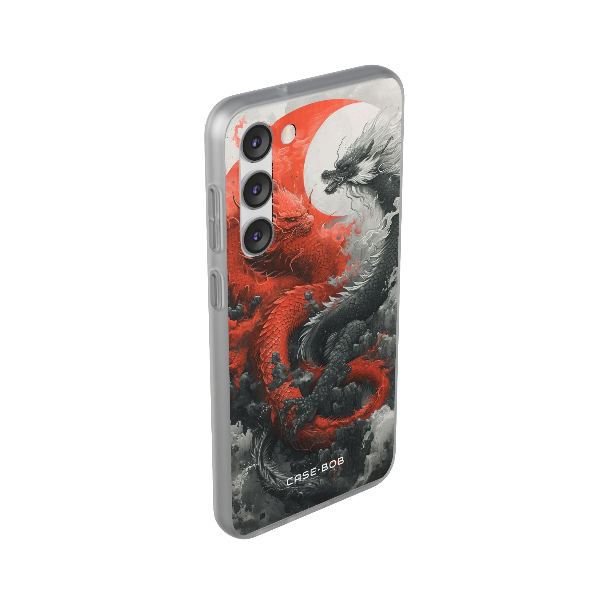 Twin Dragons Crimson Samsung S23 Plus Case - Soft