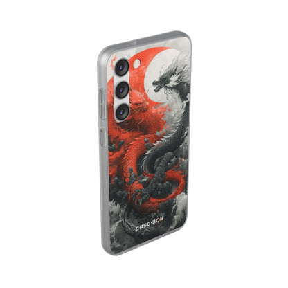 Twin Dragons Crimson Samsung S23 Plus Case - Soft