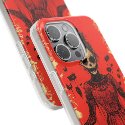 Haunting Scarlet Descent iPhone 15 - Flexi Phone Case