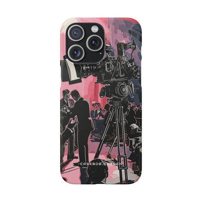 Retro Cinematic Spotlight iPhone 15 - Slim Phone Case