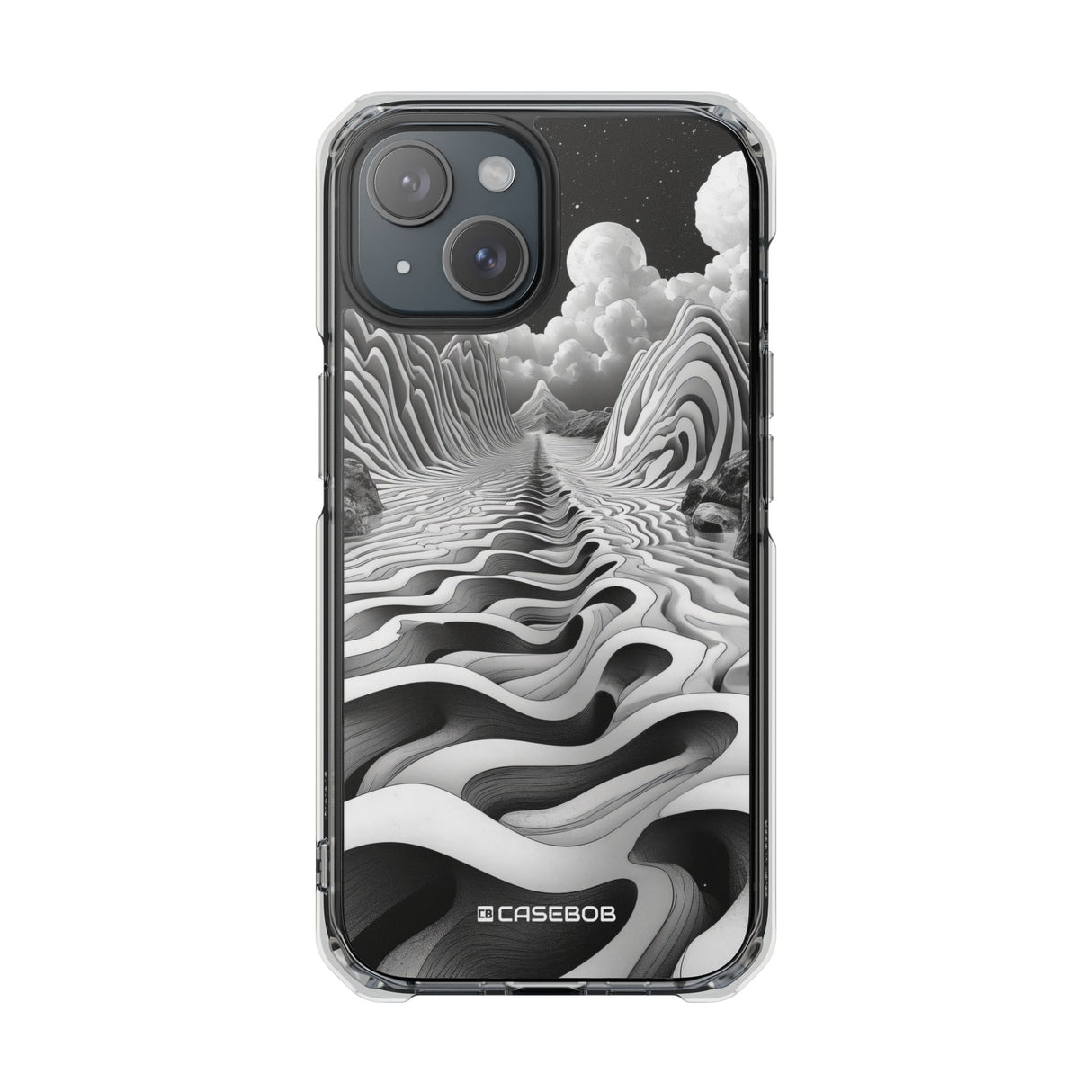 Ethereal Waves - Phone Case for iPhone (Clear Impact - Magnetic)