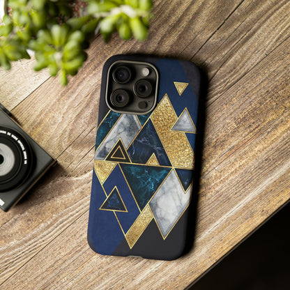 Dark Blue Geometric - Protective Phone Case