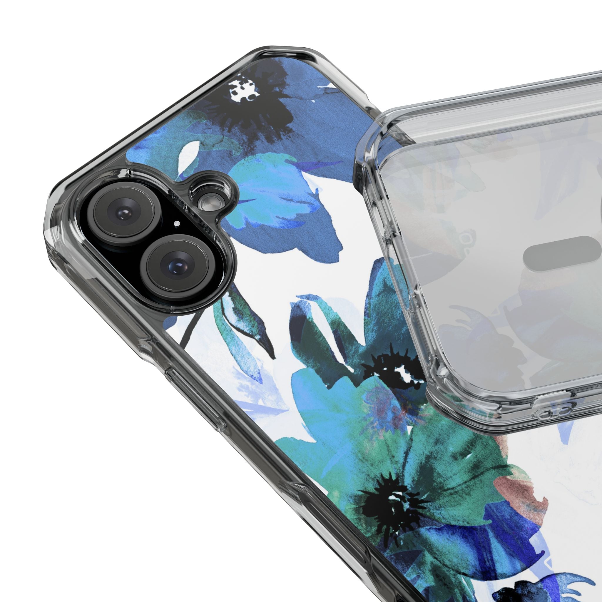 Blue Blossom Radiance iPhone 15 Case - Impact