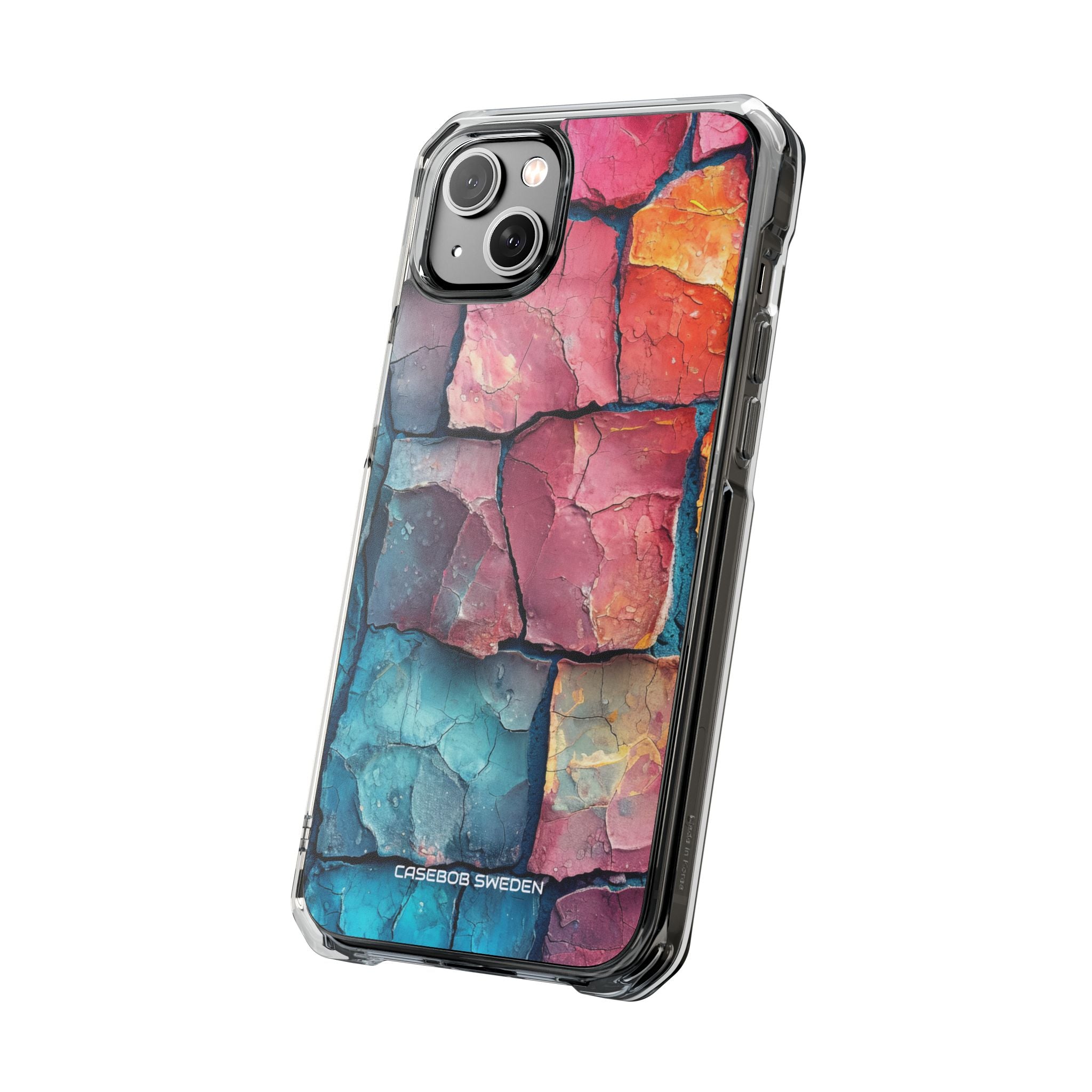 Cracked Earth Mosaic - Clear Impact iPhone 14 Phone Case