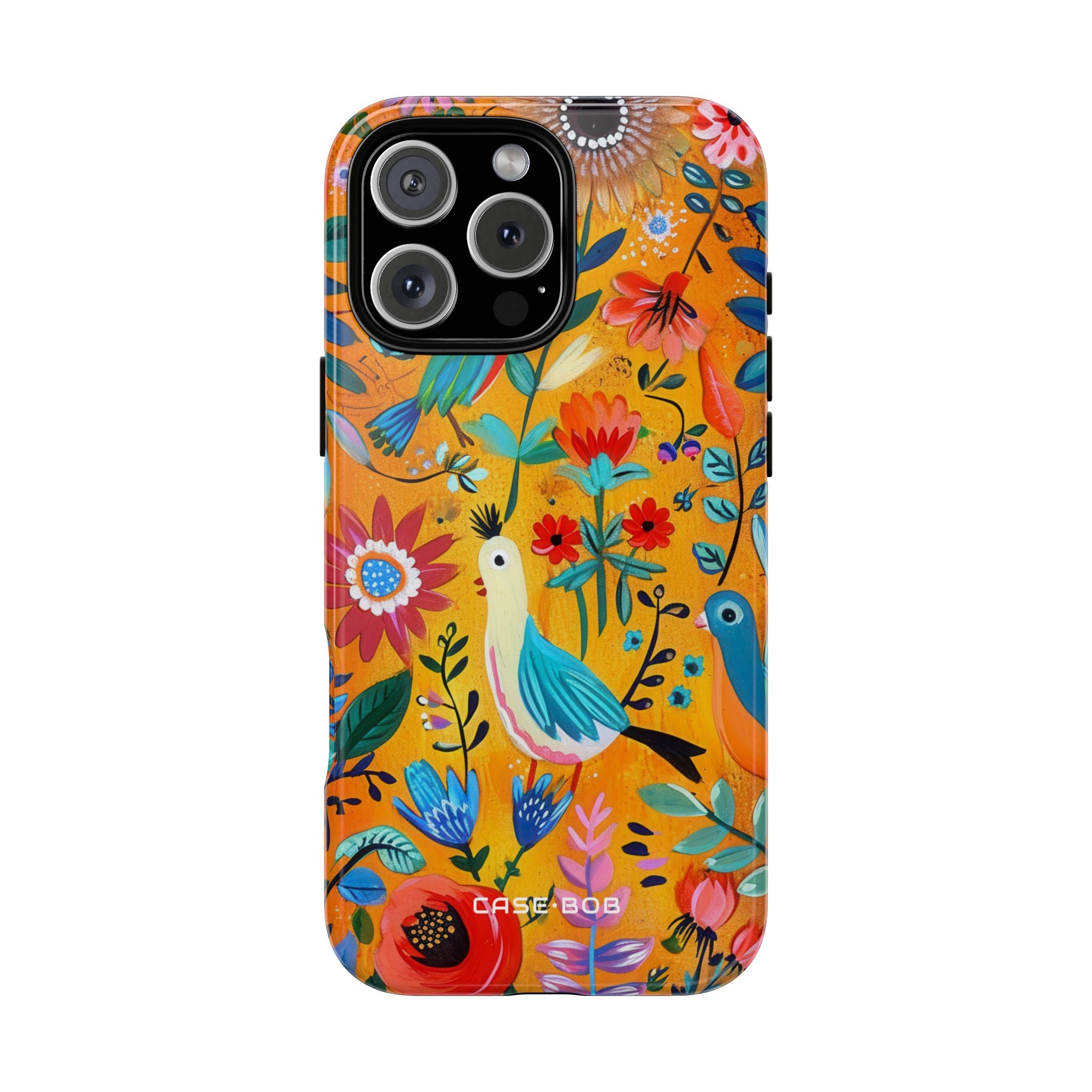 Colorful Birds Bloom iPhone 16 Pro Max Case - Tough