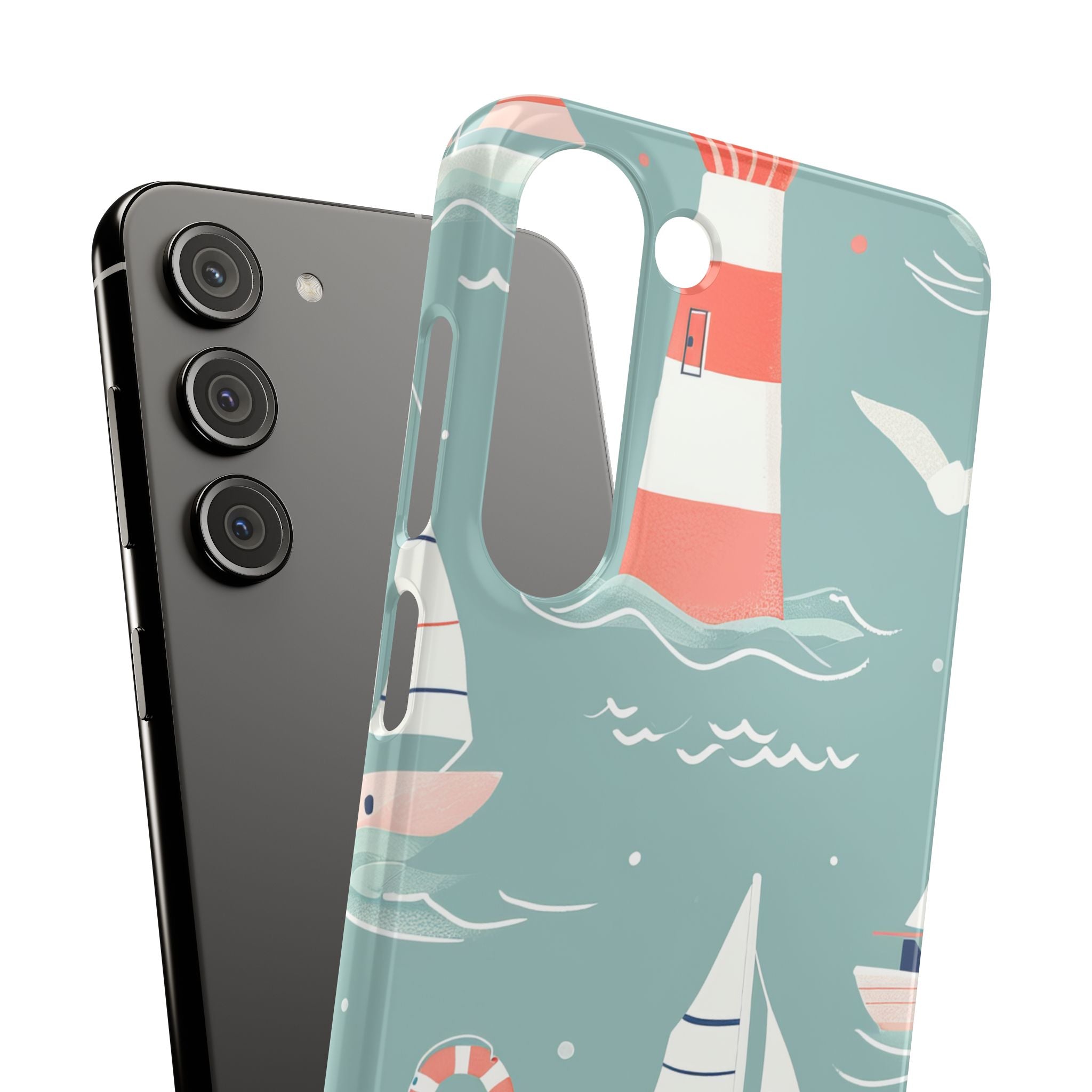 Lighthouse Nautical Charm - Slim Samsung S23 Phone Case