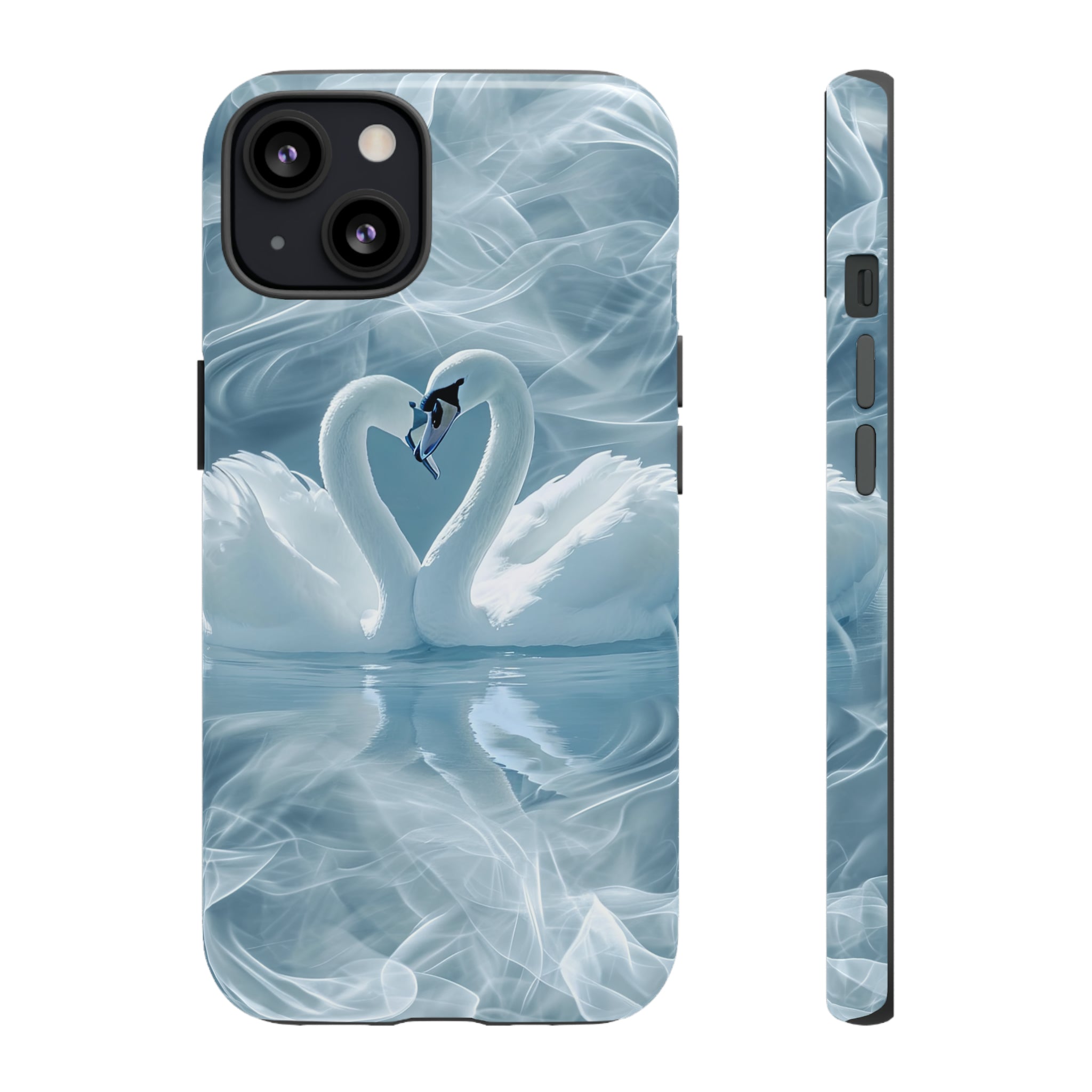 Swan Pair Ribbon Grace - Protective Phone Case